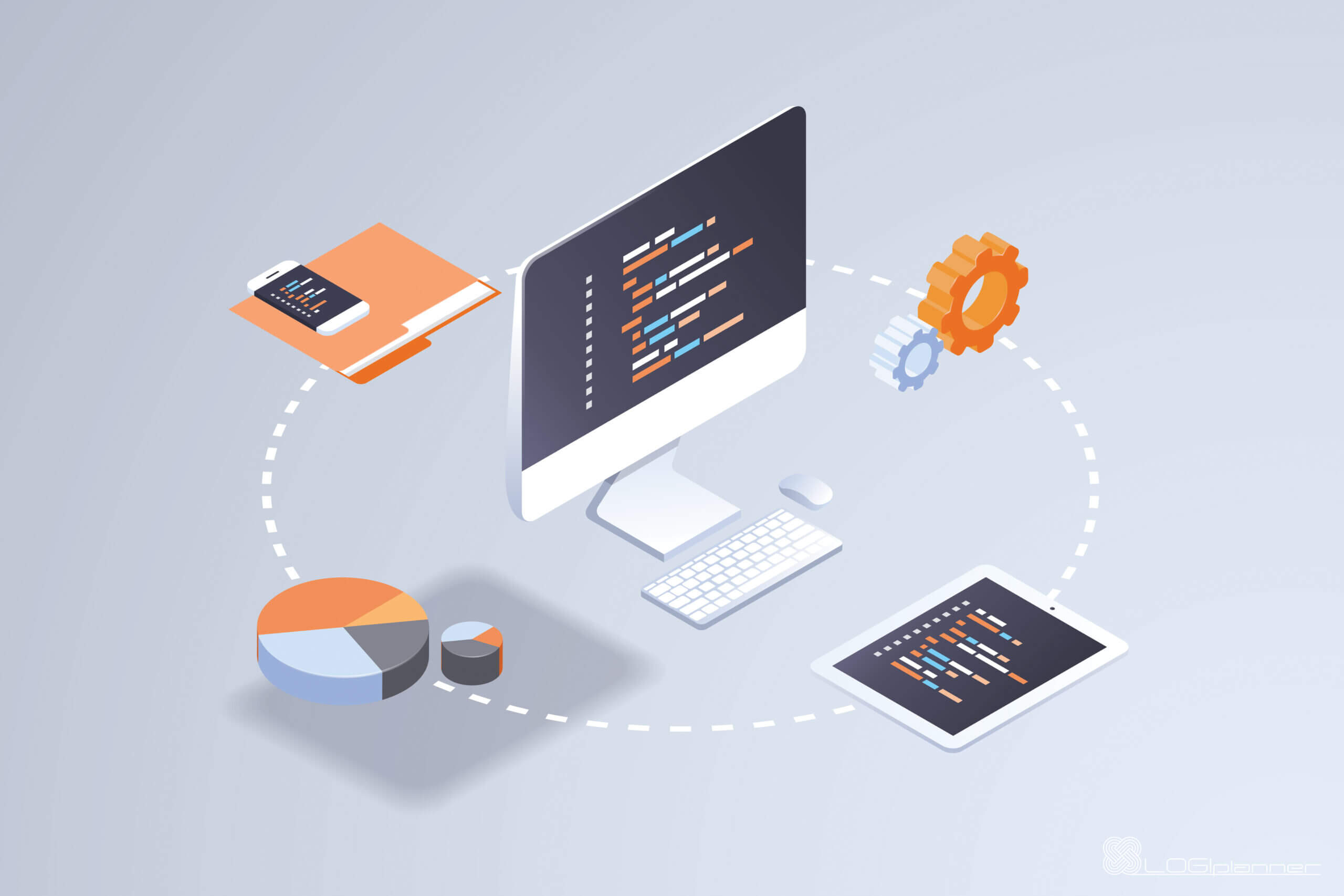 Oferta Logiplanner, komputer, telefon, faktury, ustawienia, administracja
